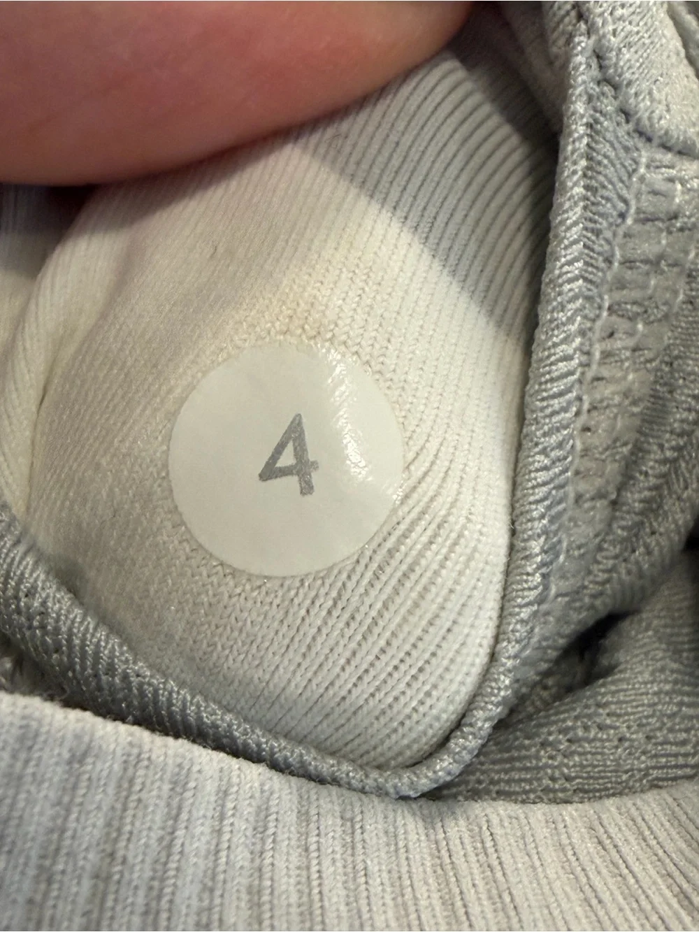 Lululemon Athletica Run Stay On Course Grey White Stripped Pullover Hoodie Sz 4